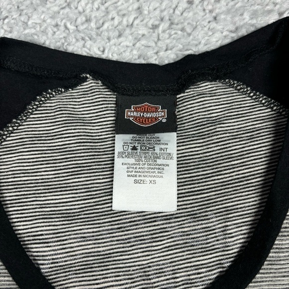 Harley Davidson Shirt Womens Extra Small Long Sleeve Crewneck Motorcycle Riding - Picture 3 of 5